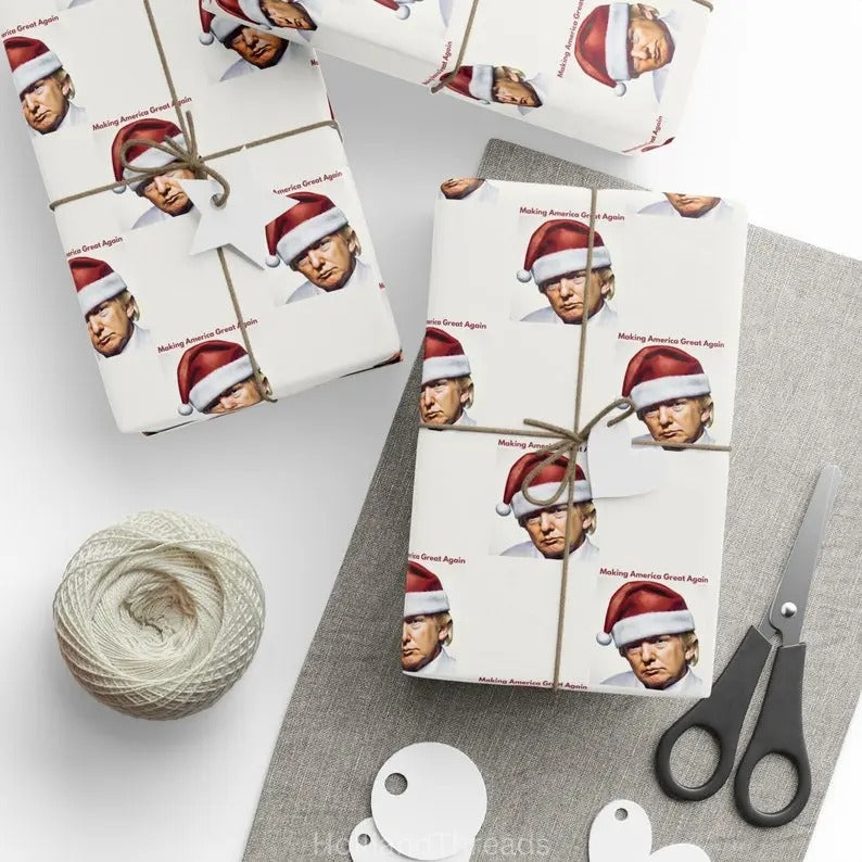 Trump Wrapping Paper Making America Great Again - Adult & Kids T-Shirts, Sweatshirts & Hoodies apparel design preview 1