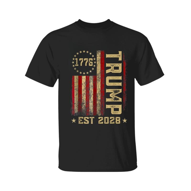 Trump EST 2028 President Donald 1776 Trummp - Adult & Kids T-Shirts, Sweatshirts & Hoodies apparel design preview 1