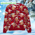Trump Face Santa Hat Ugly Christmas Sweater - Holiday Gift product image