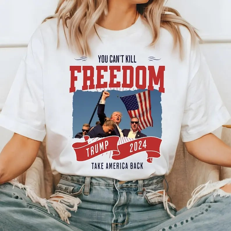 Trump Fist Pump Shot Patriot 2024 MAGA 47 Take - Adult & Kids T-Shirts, Sweatshirts & Hoodies apparel design preview 1