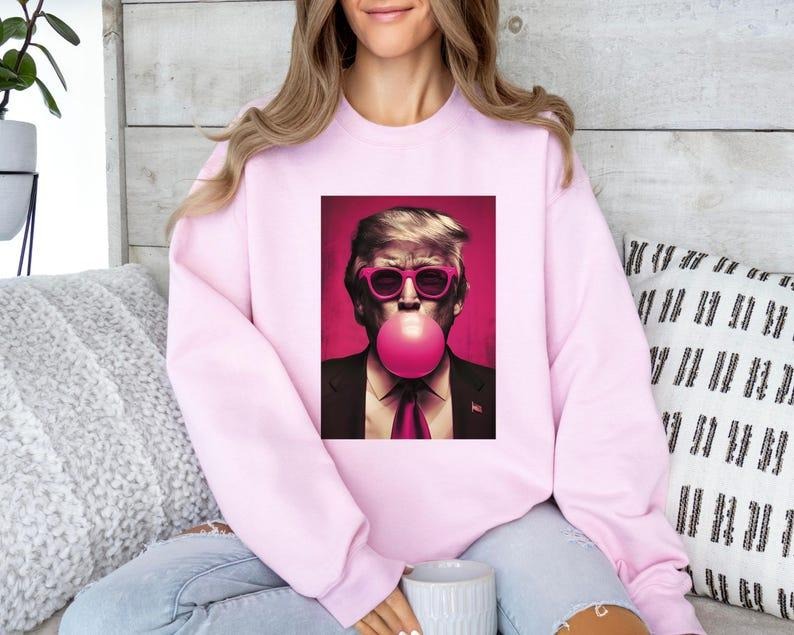 Trump Pink Bubblegum Republican Funny 2024 Election - Adult & Kids T-Shirts, Sweatshirts & Hoodies apparel design preview 1