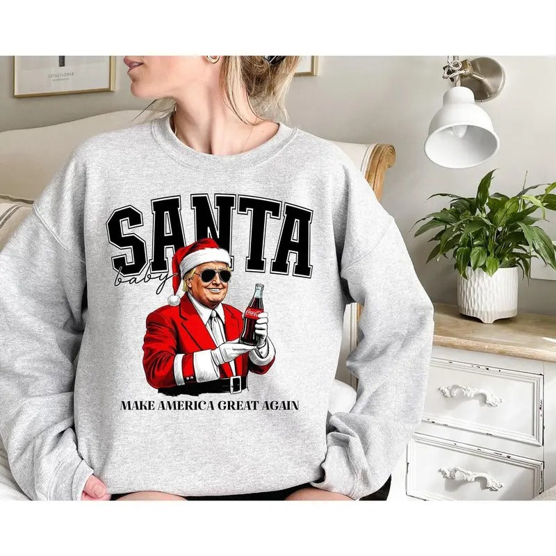Trump Santa Baby Humorous Republican - Adult & Kids T-Shirts, Sweatshirts & Hoodies apparel design preview 1