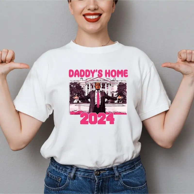 Trump White House Funny President 2024 Dad'S Home - Adult & Kids T-Shirts, Sweatshirts & Hoodies apparel design preview 1
