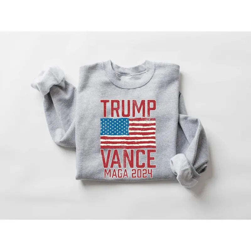 Trump Vance Maga 2024 President Republican Support - Adult & Kids T-Shirts, Sweatshirts & Hoodies apparel design preview 1