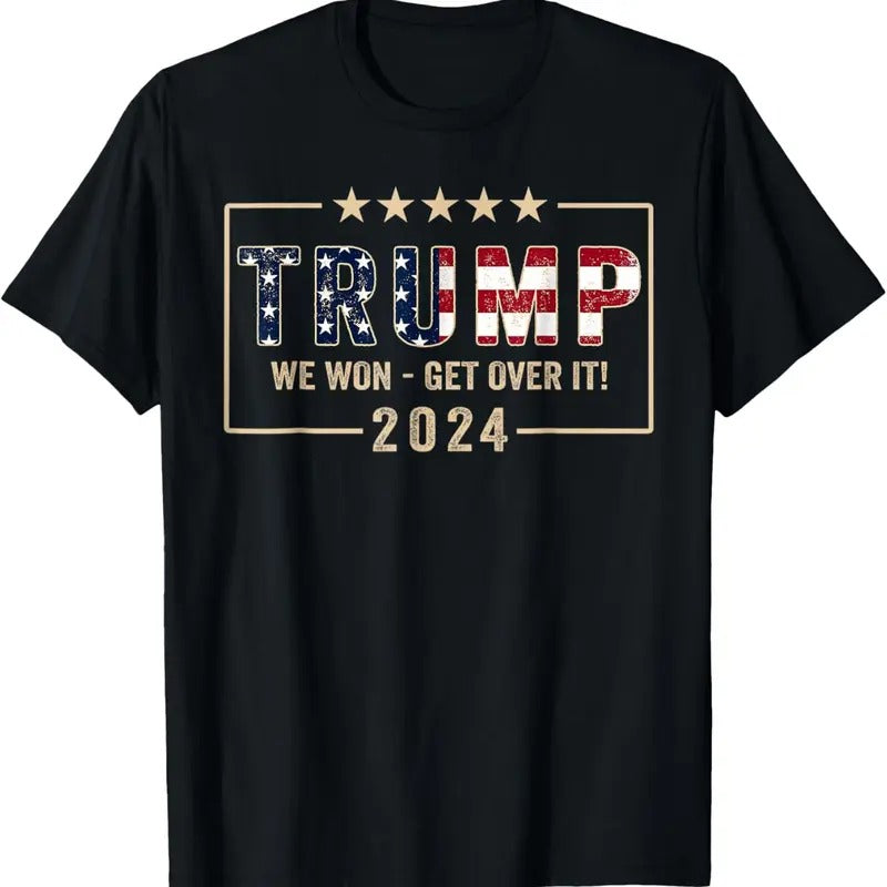 Trump We Won Get Over 2024 President 47th White House - Adult & Kids T-Shirts, Sweatshirts & Hoodies apparel design preview 1