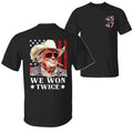Trump We Won Twice Get Over 2024 President 47th Sale - Adult & Kids T-Shirts, Sweatshirts & Hoodies apparel design preview 1