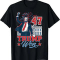 Trump Won Again 2024 Election President 47 Th - Adult & Kids T-Shirts, Sweatshirts & Hoodies apparel design preview 1