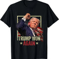 Trump Won Again 2024 Election President 47th American - Adult & Kids T-Shirts, Sweatshirts & Hoodies apparel design preview 1