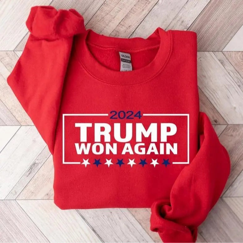 Trump Won Again After Election MAGA 2024 47th - Adult & Kids T-Shirts, Sweatshirts & Hoodies apparel design preview 1