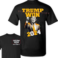 Trump Won Again 47th President MAGA 2024 Election - Adult & Kids T-Shirts, Sweatshirts & Hoodies apparel design preview 1