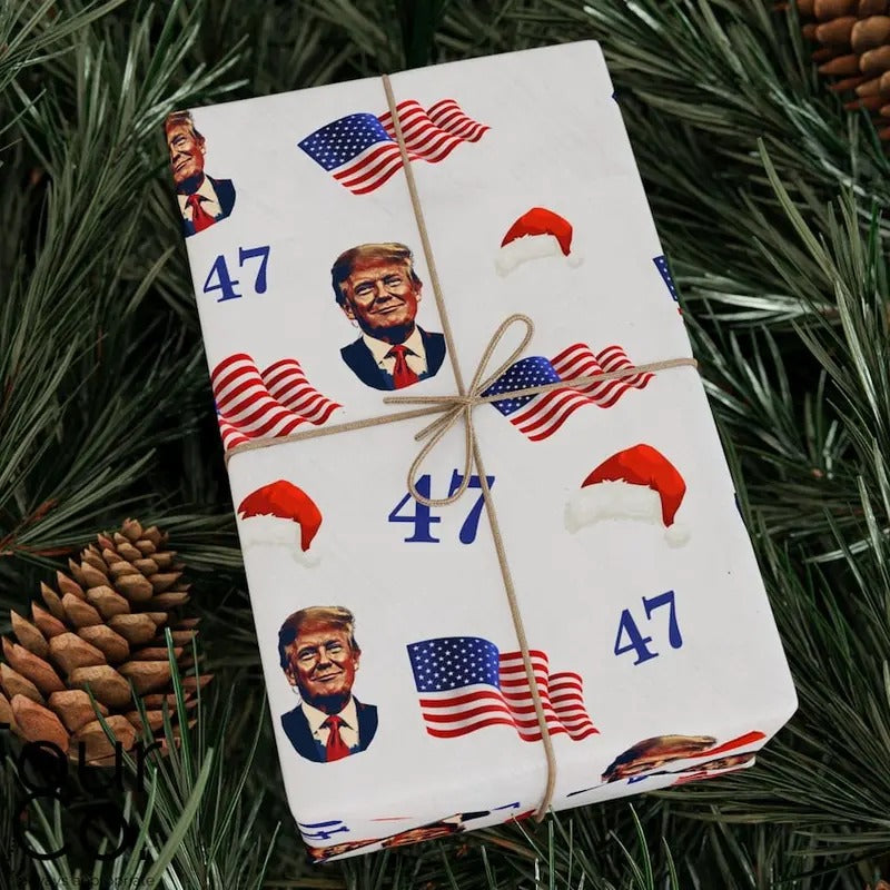Trump Wrapping Paper Donald - Adult & Kids T-Shirts, Sweatshirts & Hoodies apparel design preview 1