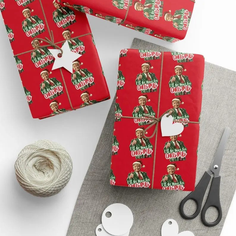 Trump Wrapping Paper Wrap Republican Santa - Adult & Kids T-Shirts, Sweatshirts & Hoodies apparel design preview 1