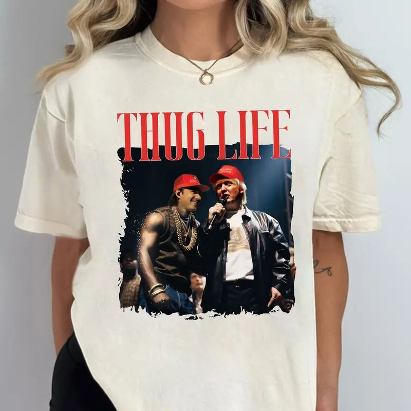 Trump Morgann Wallen Thug Life Viral Republican - Adult & Kids T-Shirts, Sweatshirts & Hoodies apparel design preview 1