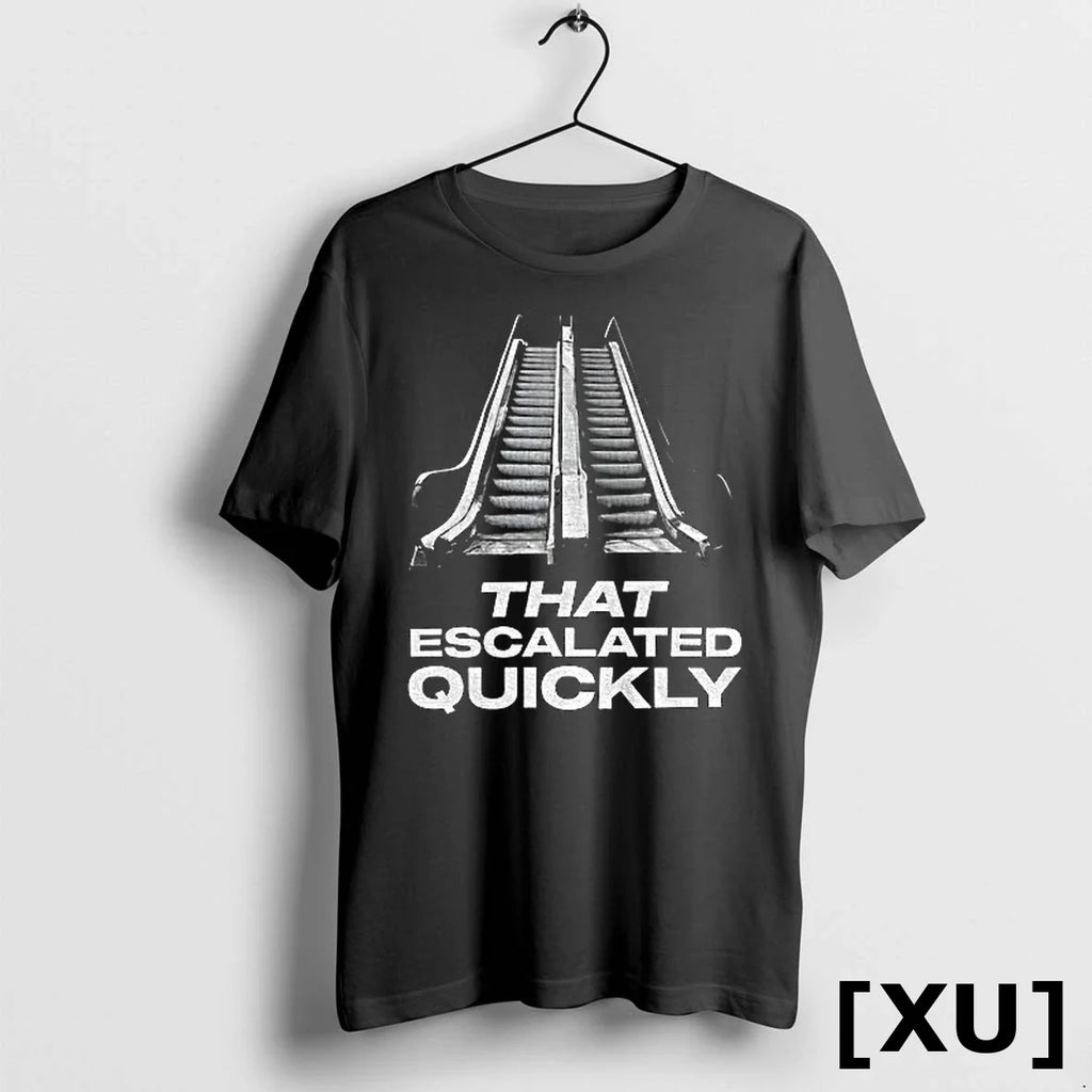 Trump Escalator That Escalated Quickly Sweater - Adult & Kids T-Shirts, Sweatshirts & Hoodies apparel design preview 1