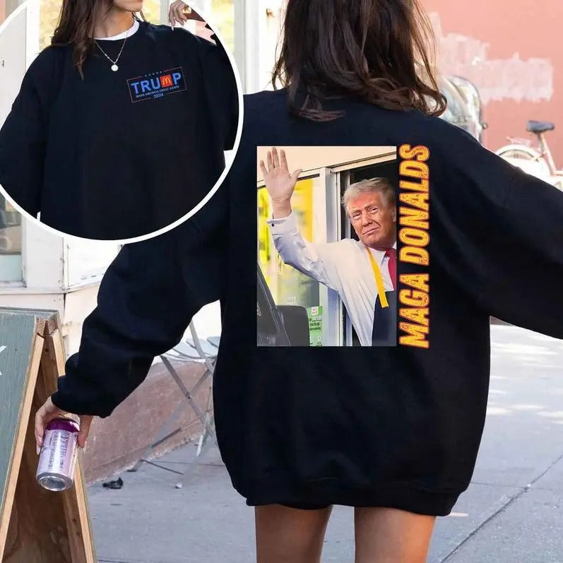 Truump Mc Donalds MAGA Funny Trumpp Cotton Menswear - Adult & Kids T-Shirts, Sweatshirts & Hoodies apparel design preview 1