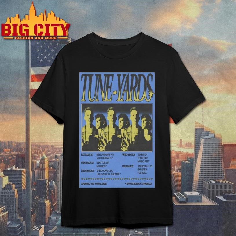 Tune-Yards Spring US Tour 2026 Poster - Adult & Kids T-Shirts, Sweatshirts & Hoodies apparel design preview 1