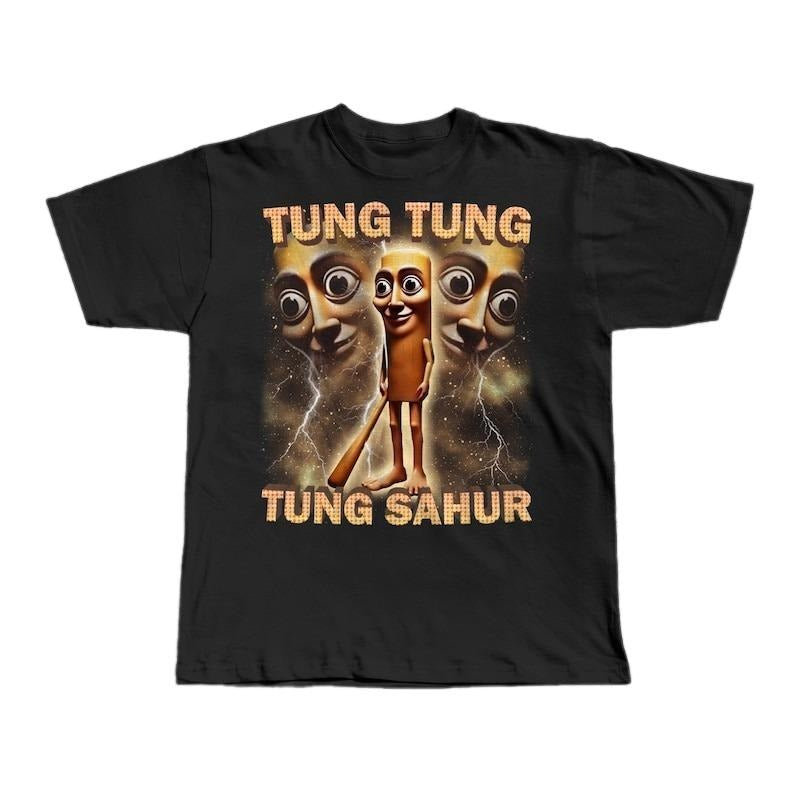 Tung Sahur Funny Baseball Bat Meme Italian Brainrot - Adult & Kids T-Shirts, Sweatshirts & Hoodies apparel design preview 1