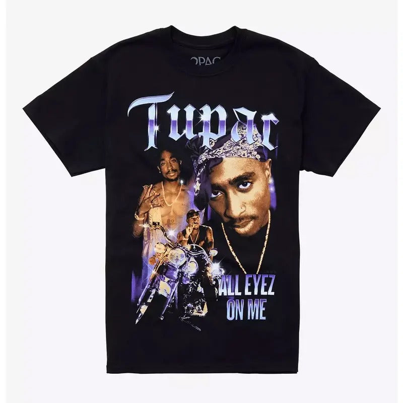 Tupac All Eyez Me 2pac Rapper 1990s Vintage Retro 90s - Adult & Kids T-Shirts, Sweatshirts & Hoodies apparel design preview 1