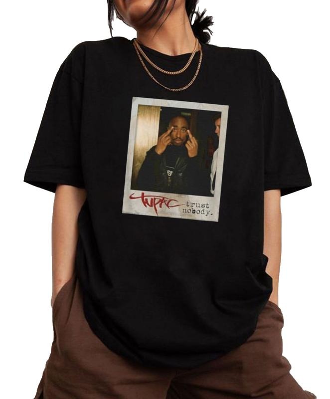 Tupac Trust Nobody Photo Vintage Shakur 2Pac 90s - Adult & Kids T-Shirts, Sweatshirts & Hoodies apparel design preview 1