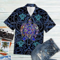 Turtle Blue Mandala Vikings Tropical Hawaiian 131 - Adult & Kids T-Shirts, Sweatshirts & Hoodies apparel design preview 1