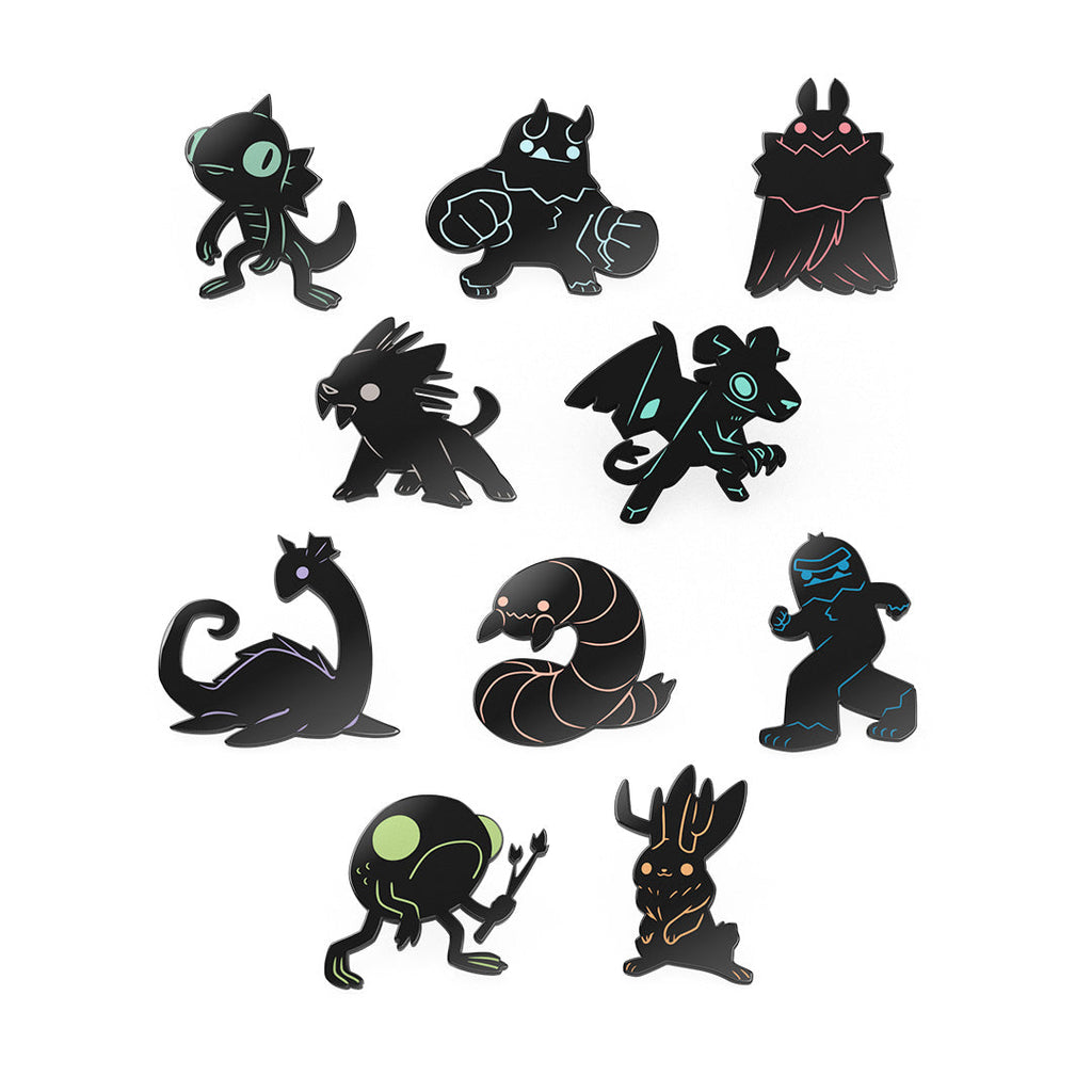 Twisted Cryptids: Glow-in-the-Dark Collectible Pin - Adult & Kids T-Shirts, Sweatshirts & Hoodies apparel design preview 1