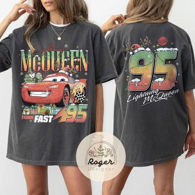 Two Sided Cars McQueen Radiator Spring Land Family - Adult & Kids T-Shirts, Sweatshirts & Hoodies apparel design preview 1