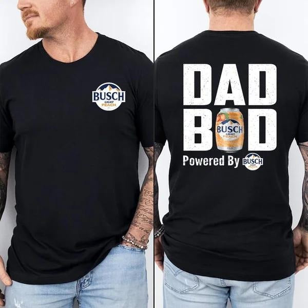 Two Sided Dad Bob Powered Light Peach Papa Funny - Adult & Kids T-Shirts, Sweatshirts & Hoodies apparel design preview 1