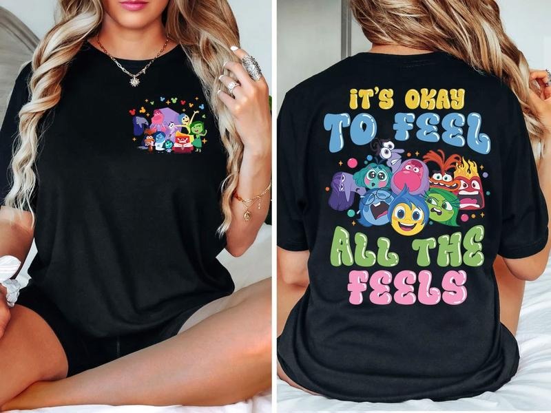 Two Sided Inside Out 2 'S Okay Feel All Feels - Adult & Kids T-Shirts, Sweatshirts & Hoodies apparel design preview 1