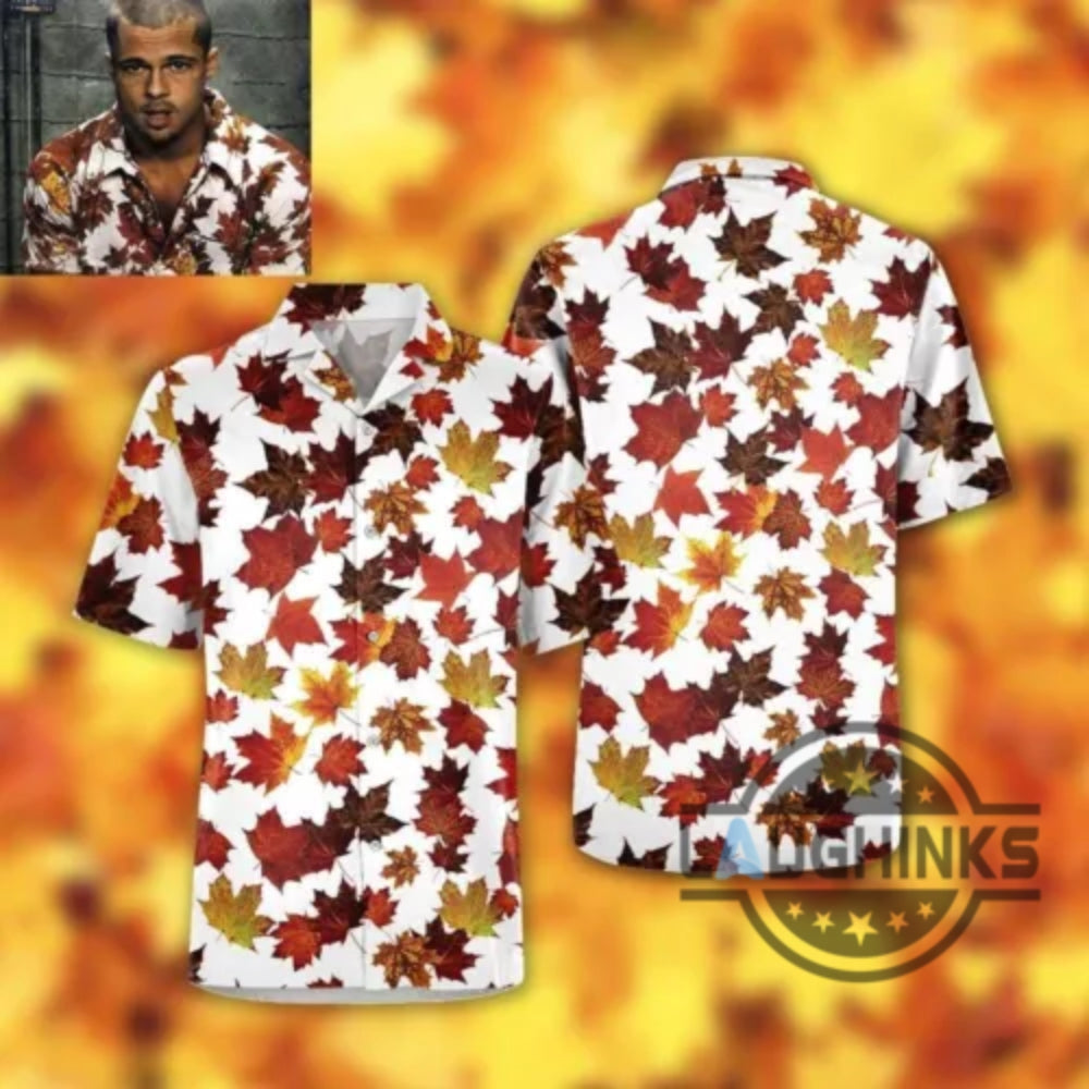 Tyler Durden Hawaiian Maple Leaf Brad Pitt David - Adult & Kids T-Shirts, Sweatshirts & Hoodies apparel design preview 1