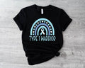 Type 1 Warrior Diabetes Rainbow Awareness Blue Ribbon - Adult & Kids T-Shirts, Sweatshirts & Hoodies apparel design preview 1