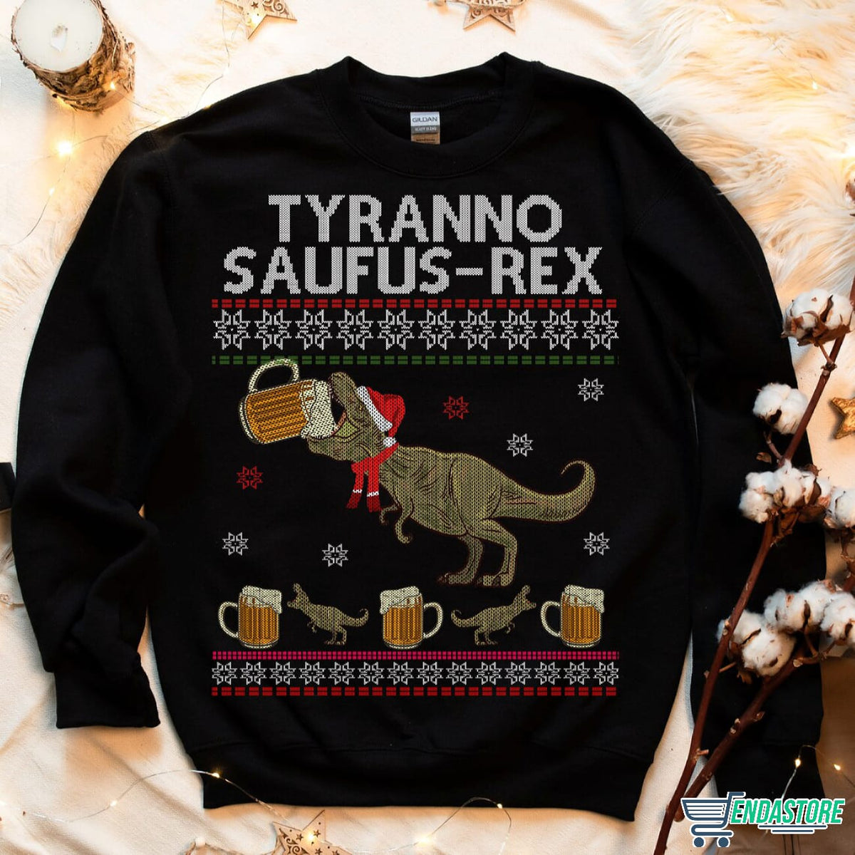 Tyranno Saufus Rex Christmas Sweater - Holiday Gift product image 2