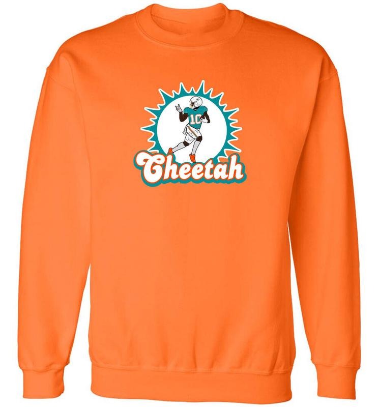 Tyreek Hill Miami Dolphins Cheetah Peace - Adult & Kids T-Shirts, Sweatshirts & Hoodies apparel design preview 1
