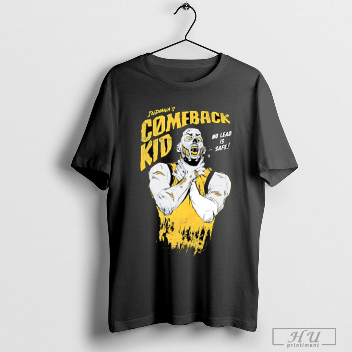 Tyrese Haliburton Comeback Kid No Lead Is Safe - Adult & Kids T-Shirts, Sweatshirts & Hoodies apparel design preview 1