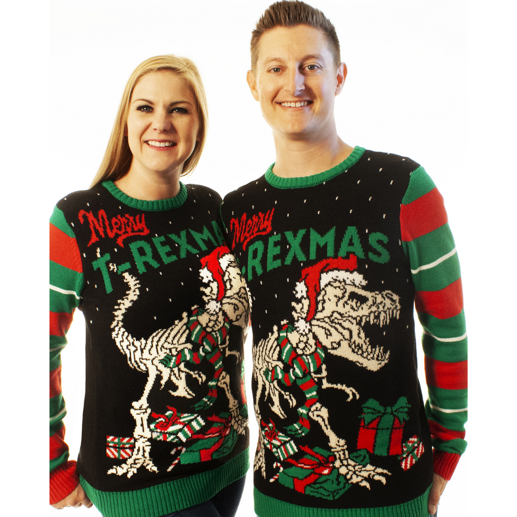 Merry T-Rexmas | For Men & Women | Unisex Sizing Ugly Christmas Sweater - Holiday Gift product image