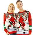Hockey Santa | For Men & Women | Unisex Sizing Ugly Christmas Sweater - Holiday Gift product image