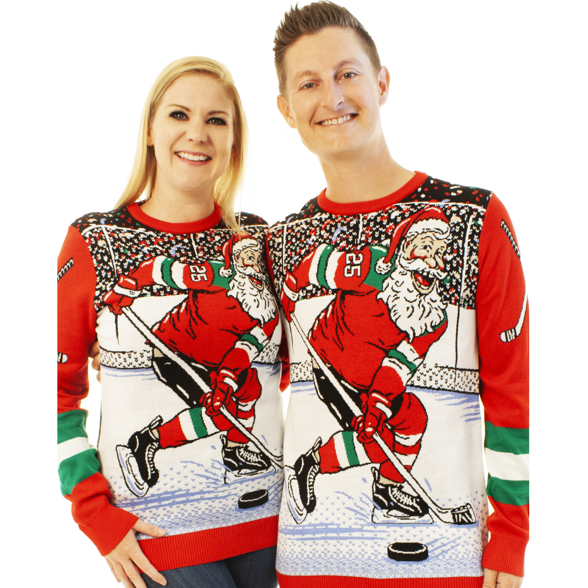Hockey Santa | For Men & Women | Unisex Sizing Ugly Christmas Sweater - Holiday Gift product image