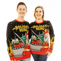 Holiday Hero - Firefighter Santa | For Men & Women | Unisex Sizing Ugly Christmas Sweater - Holiday Gift product image