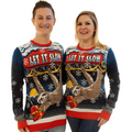 Let It Slow Sloth | For Men & Women | Unisex Sizing Ugly Christmas Sweater - Holiday Gift product image