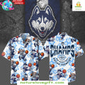UConn Huskies Nation Champion Hawaiian - Adult & Kids T-Shirts, Sweatshirts & Hoodies apparel design preview 1