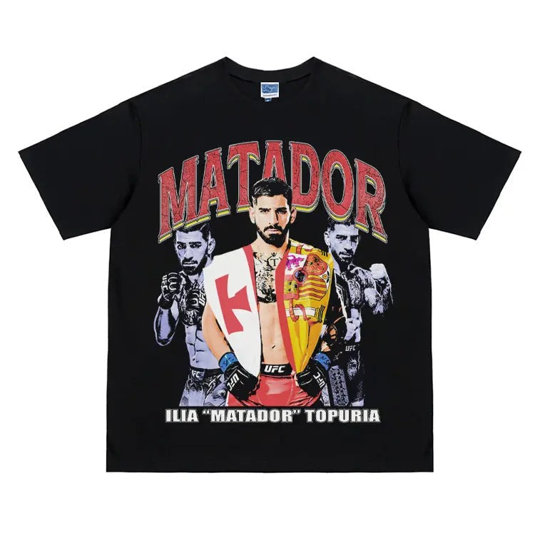 UFC "Ilia Topuria" Heavyweight Vintage 100% Cotton - Adult & Kids T-Shirts, Sweatshirts & Hoodies apparel design preview 1