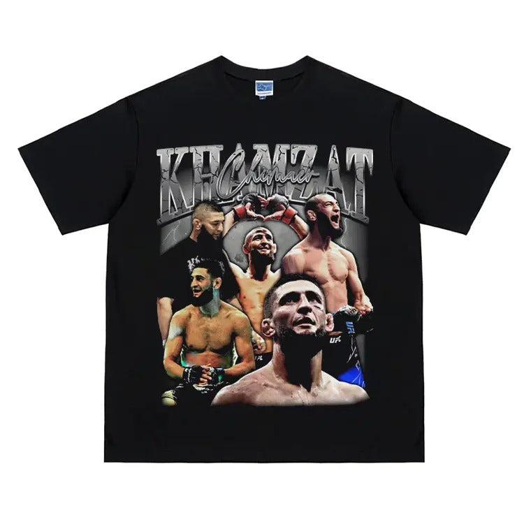 UFC "Khamzat Chimaev" Heavyweight Vintage 100% Cotton - Adult & Kids T-Shirts, Sweatshirts & Hoodies apparel design preview 1