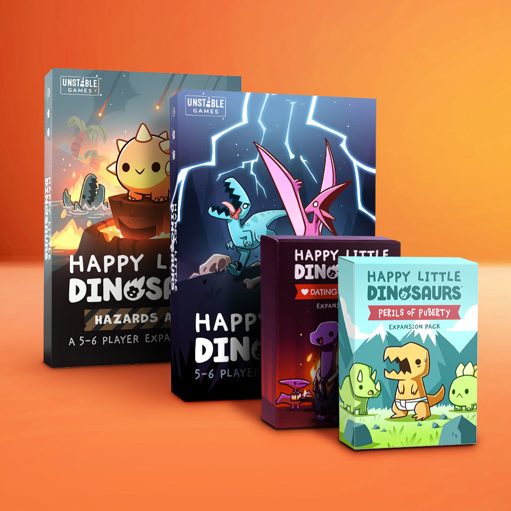 Happy Little Dinosaurs: 4 Expansion Bundle - Adult & Kids T-Shirts, Sweatshirts & Hoodies apparel design preview 1