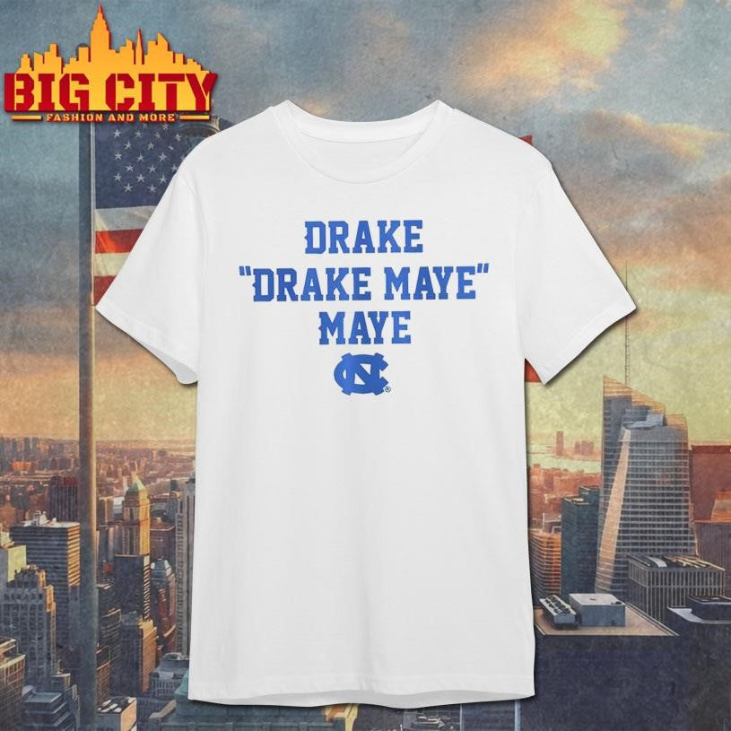 UNC Football Drake Maye text - Adult & Kids T-Shirts, Sweatshirts & Hoodies apparel design preview 1