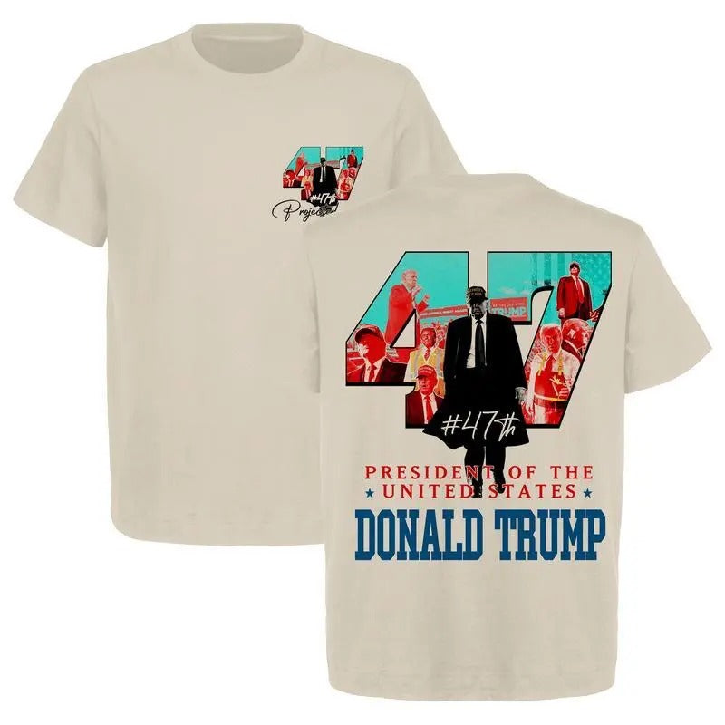 US 47th President Donald Trump Won Again 2024 Heavy - Adult & Kids T-Shirts, Sweatshirts & Hoodies apparel design preview 1