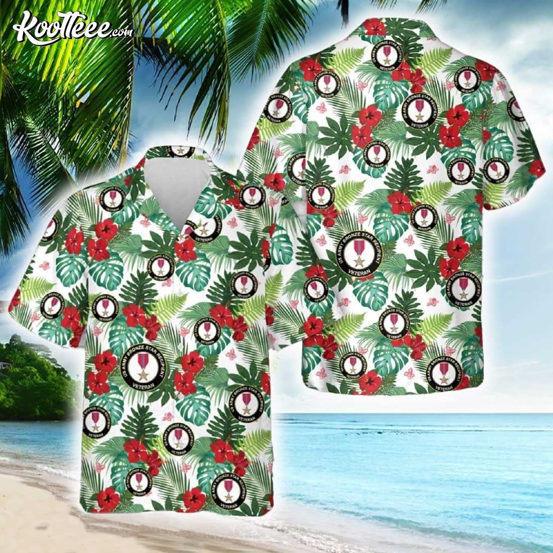 US Army Bronze Star Recipient Veteran Hawaiian - Adult & Kids T-Shirts, Sweatshirts & Hoodies apparel design preview 1
