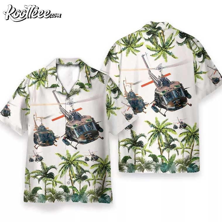 US Army Huey Helicopter Hawaiian - Adult & Kids T-Shirts, Sweatshirts & Hoodies apparel design preview 1