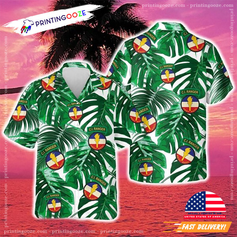US Army ROTC CI Ranger Hawaiian - Adult & Kids T-Shirts, Sweatshirts & Hoodies apparel design preview 1