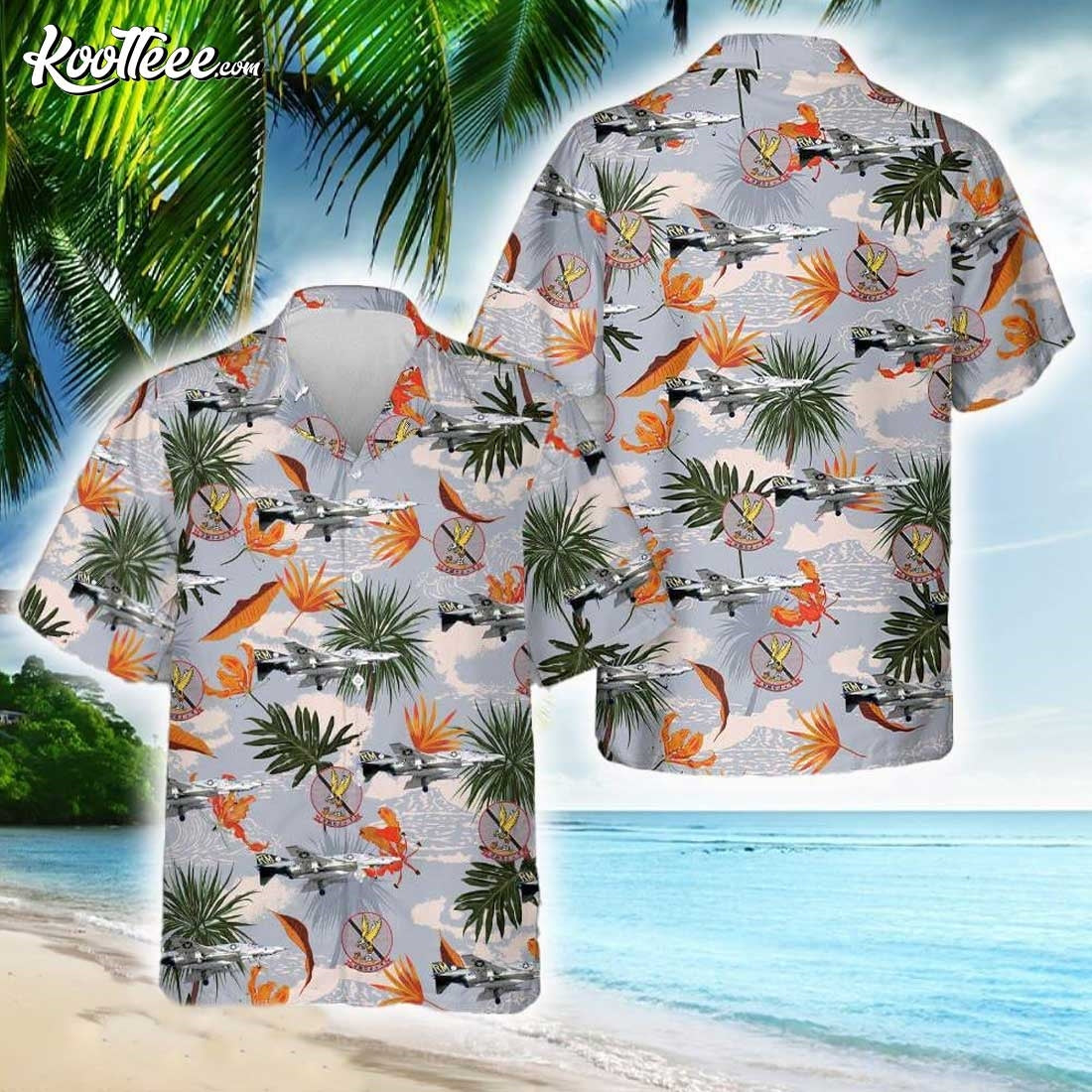 US Marine Corps VMCJ McDonnell RF-4B Phantom Hawaiian - Adult & Kids T-Shirts, Sweatshirts & Hoodies apparel design preview 1