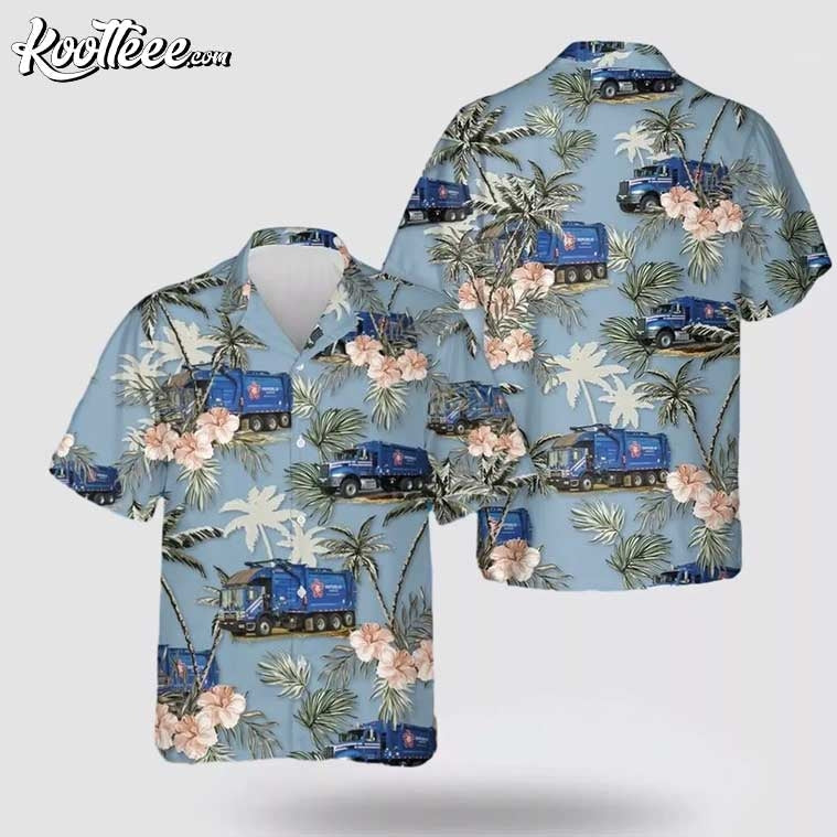 US Waste Collector Garbage Trucks Hawaiian - Adult & Kids T-Shirts, Sweatshirts & Hoodies apparel design preview 1
