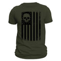 USA Black Vertical Flag Skull Casual - Adult & Kids T-Shirts, Sweatshirts & Hoodies apparel design preview 1
